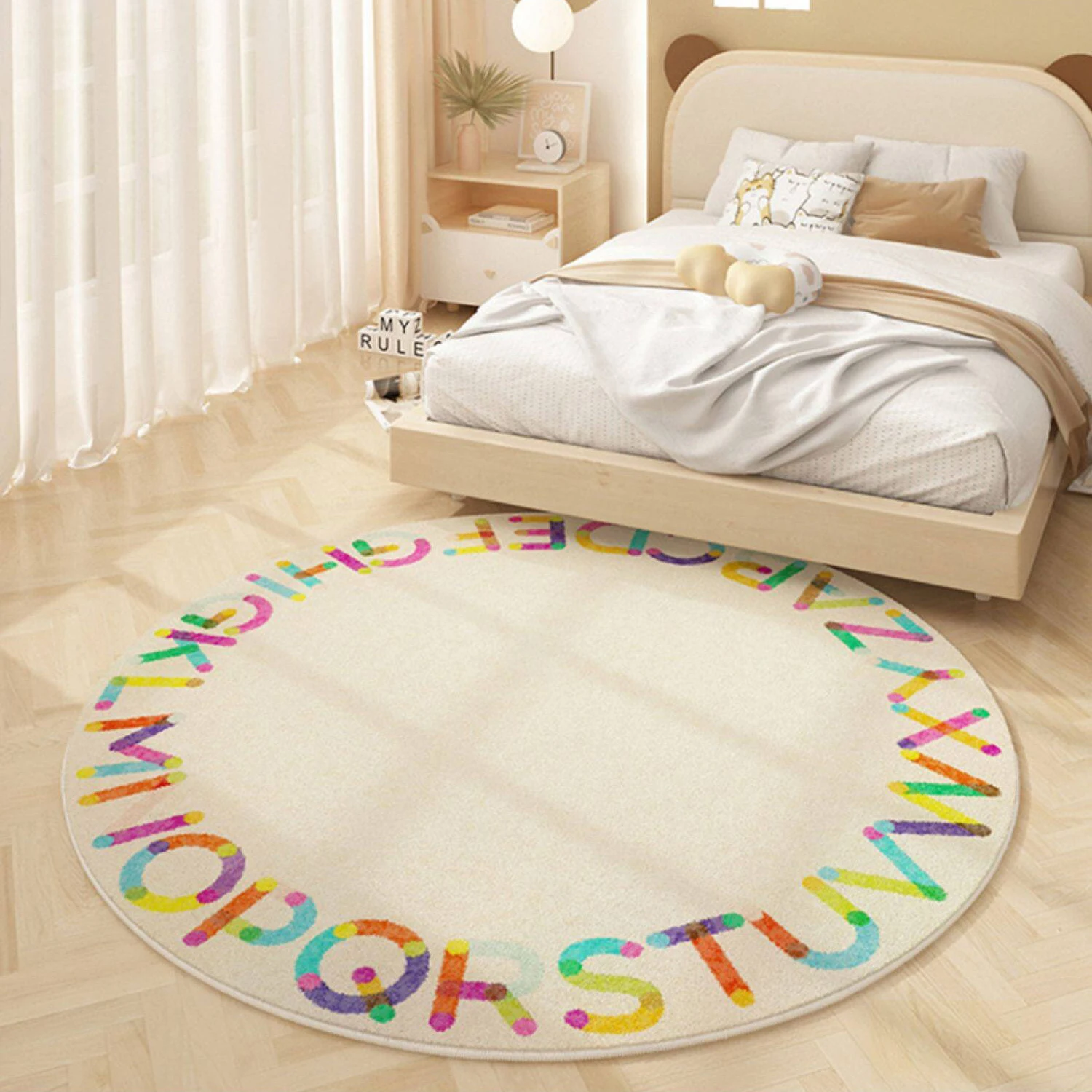 cartoon Round rug Children's Room bedroom carpet soft plush floor mat living room Decoration rugs 카펫 tapis rond alfombra redonda