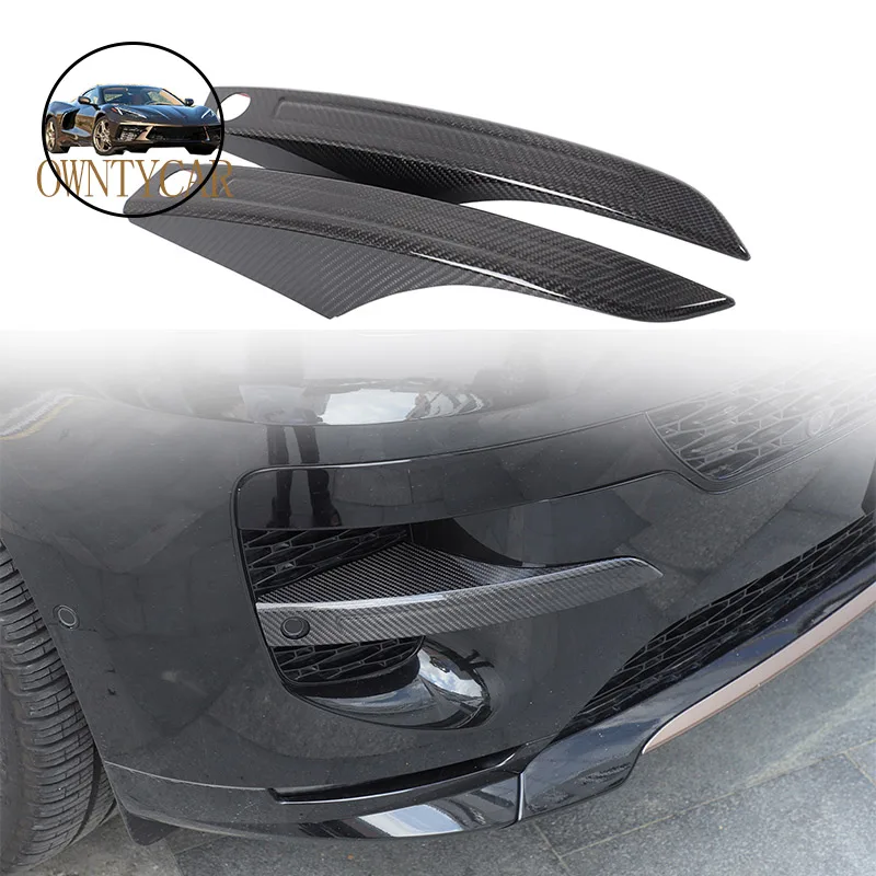 

For Land Rover Range Rover Sport 2023-2025 Real Carbon Fiber Car Front Fog Lamp Decorative Frame Sticker Car Accessories