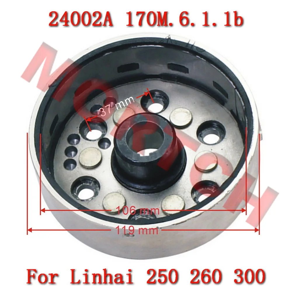 

High-Power Generator Rotor Assy for MAJESTY LINHAI 250 260 300 YP250 JL250 LH300 Buyang Feishen Gsmoon Jinlang Xingyue 24002A