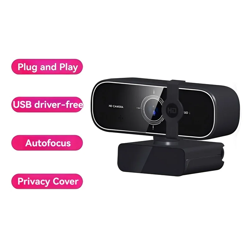 Xiaomi HD Webcam 4K Webcam ad alta definizione completa con microfono Webcam USB per videocamera di registrazione video per PC portatile con messa a fuoco automatica 1080P