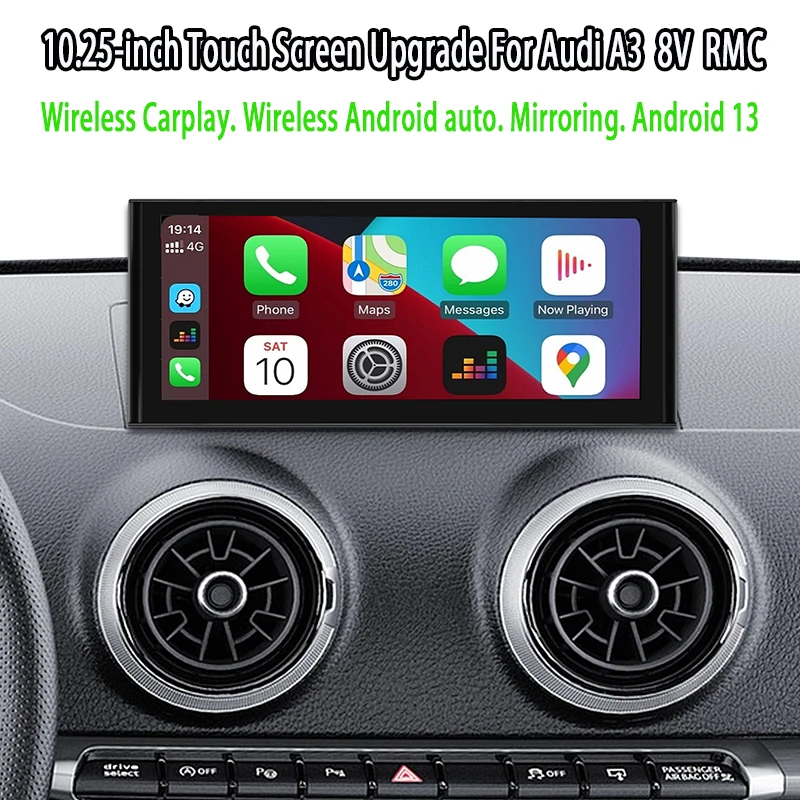 For Audi A3 8V Apple CarPlay Upgrade 10.25-inch Touchscreen Android Auto Radio Stereo Navigation Andoid 13 Multimedia Functional