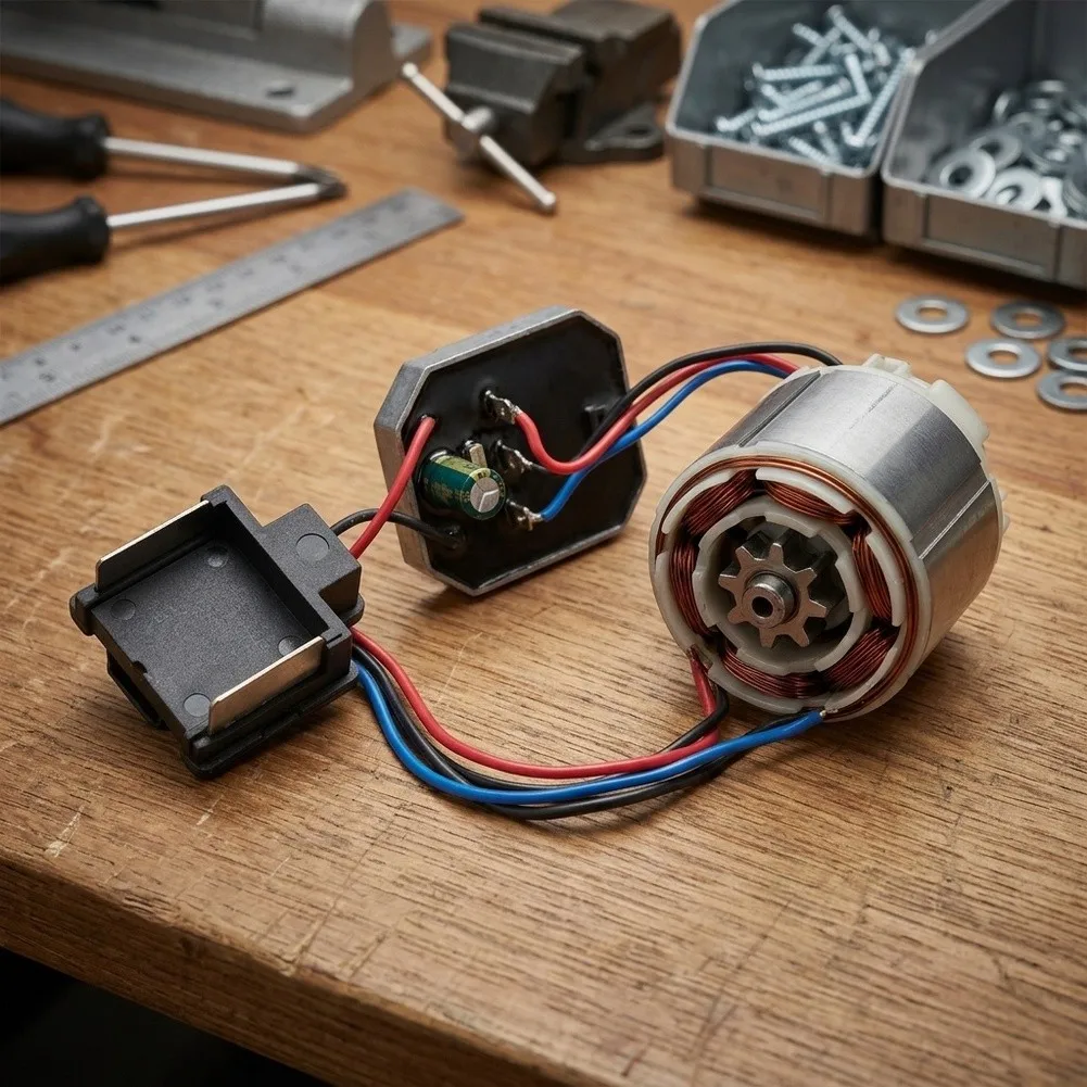Electric Hammer Control Board Assembly with Brushless Rotor Stator for Lithium Powered Hammer Drill Replacement