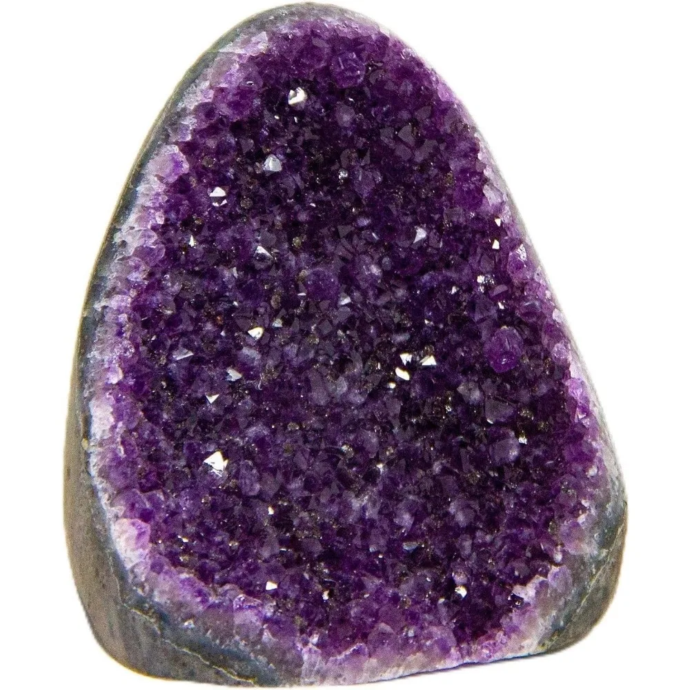 Amethyst Cluster 1-1.5 lb Healing Crystal | Deep Purple Raw Geode, Unique Natural, Free Rose Quartz Pouch
