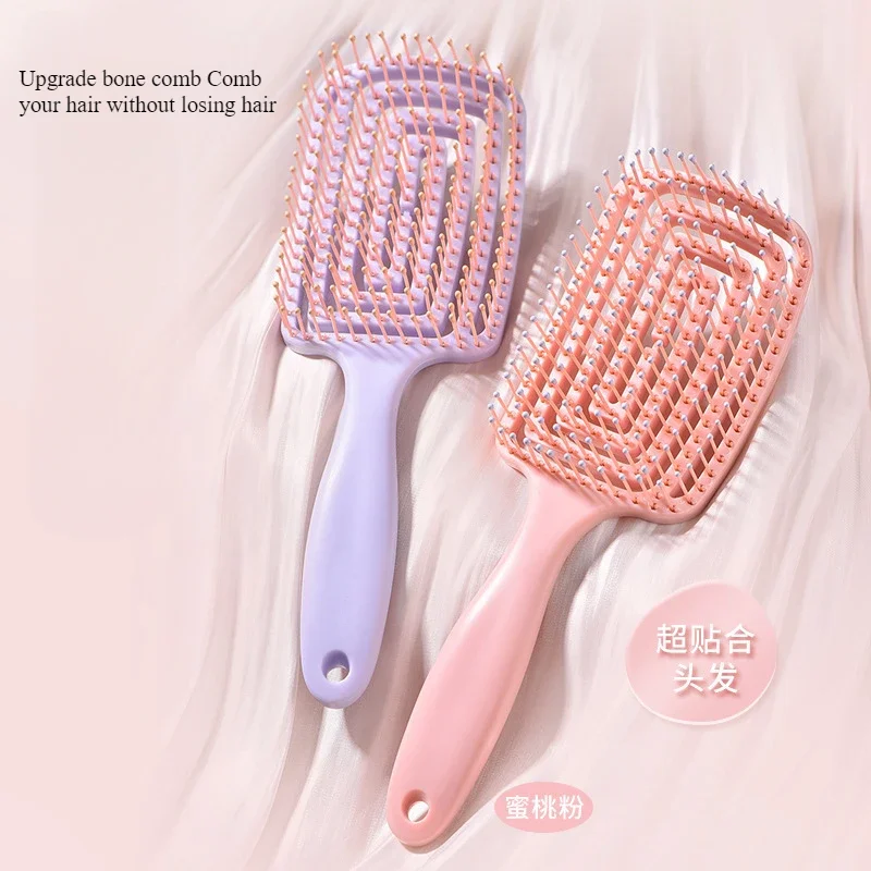 Rib Comb Women's Oil Head Styling Comb High Cranial Top Fluffy Mosquito Repellent Large Curved Massage Comb