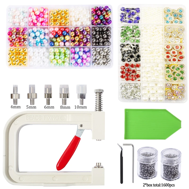 Pearl Setting Machine DIY Handmade Beads HandPress Tool for Clothes Crafts Bead Rivet Fixing Machine Pearl Setting Machine Tools