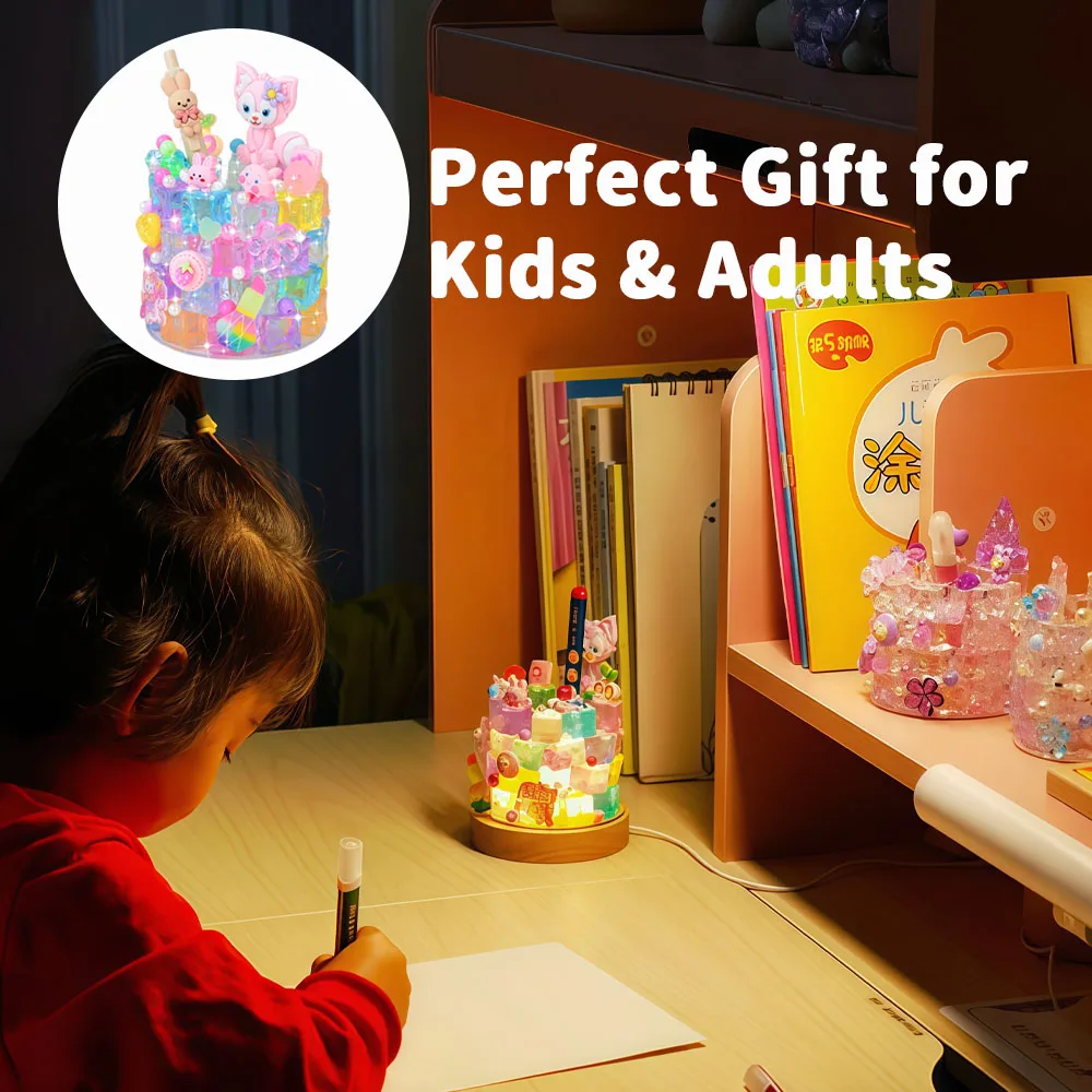 طقم حامل أقلام أكريليك DIY |   ألعاب حرفية كريستالية لحفلات الأطفال | حامل القلم الدوار |   ألعاب تخفيف التوتر للبالغين والأطفال #6