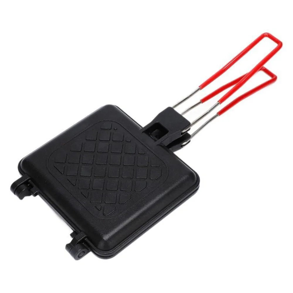 

Double-Sided Outdoor Folding Sandwich Grill Pan Non-Stick Detachable Sandwich Maker Heat-resistant Flip Grill Pan Waffle