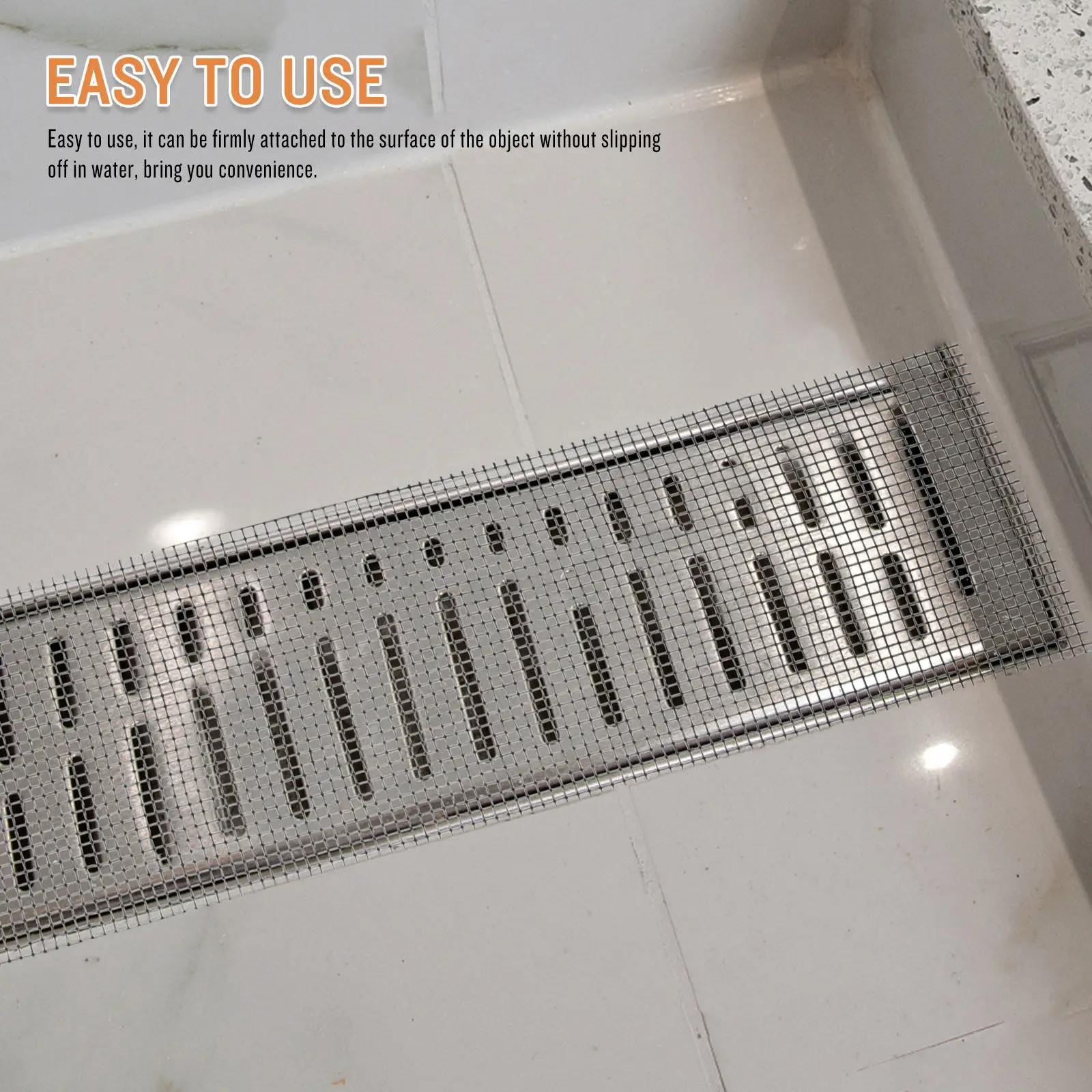

1Set Anti-Block Filter Mesh Sticker for Bathroom Shower Drain Floor Hair Catching Waterproof Adhesive Household Drainage