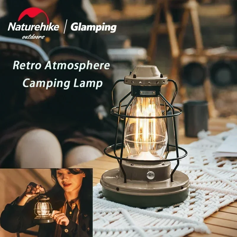 

Naturehike Camping Hanging Light Outdoor Kerosene Vintage Camp Lamp Tent Lantern Waterproof Ipx4 Portable Retro Ultralight Lamp