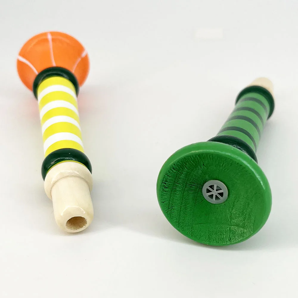 Trompete de madeira crianças brinquedo chifre apito instrumento musical para crianças cedo educacional montessori brinquedos jogos de treinamento sonoro