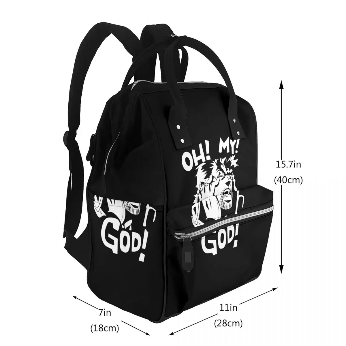 Joseph Joestar Oh My God Jojo Bizarre Adventure Student Backpack School Bag Hiking Travel Daypack for Men Women Bookbag
