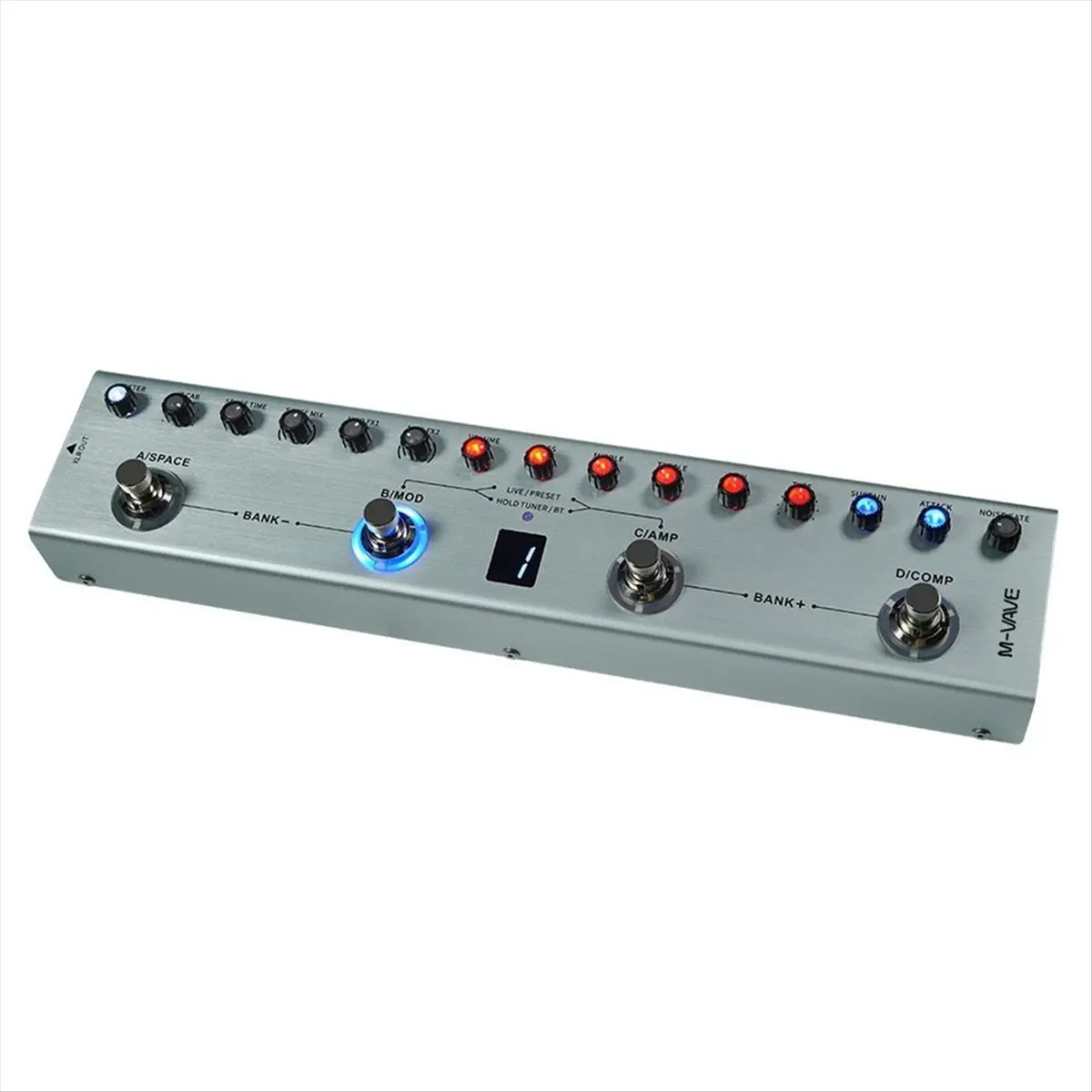 【BUYERS】M-Vave Multi-Function Effector Bass Pedal Tank Effector TANK-B Single Block Integrated Effector Built-in Sound Card