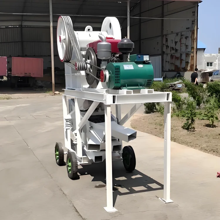 New Portable Diesel Engine Ore Mining Stone Jaw Crusher with High Productivity Max.14t/h Capacity Steel Construction