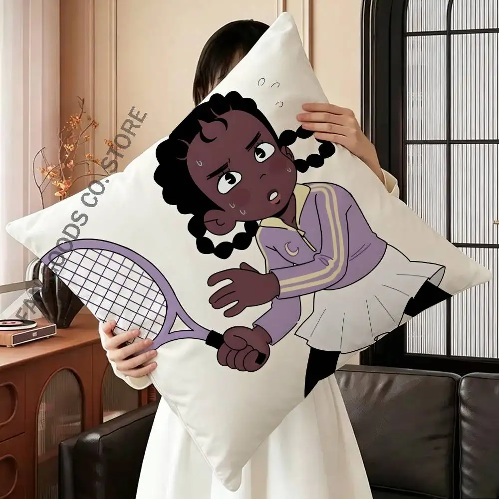 P-Pretty M-Magical Girl Zira Printed Pillow Cover Cushion Case Simple Sofa Pillow Case No Pillow Core