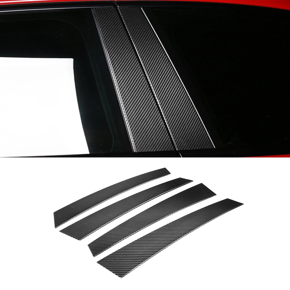 

Dry Carbon Fiber Door Window Pillars Molding Post Trim For Porsche Panamera 971 2017up