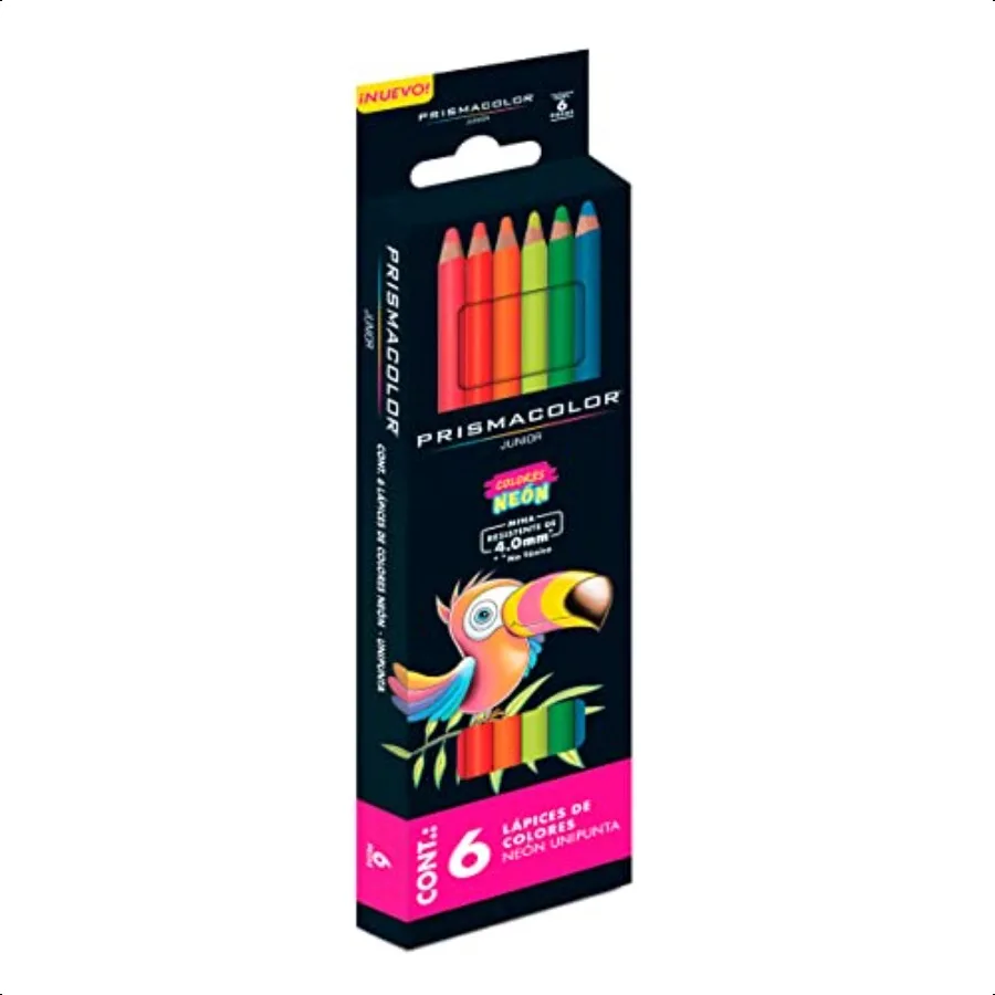

Neon Colored Pencils Set 6 count Junior 4.0mm