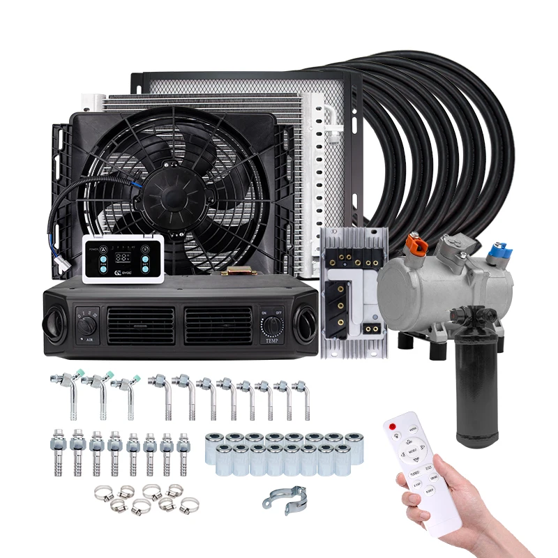 Universal Automotive Auto Electric Air Conditioning Compressor 12V 24V for Car Van Street Rod Hot Classic A/C Conditioner