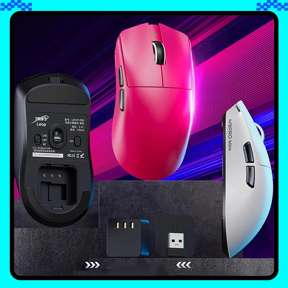 

Lingbao M9 Pro Игровая беспроводная мышь Paw3395 Датчик 13 Поддержка 8000 Гц Скорость отката Ультра низкая задержка Мышь с возможностью горячей замены Батарея