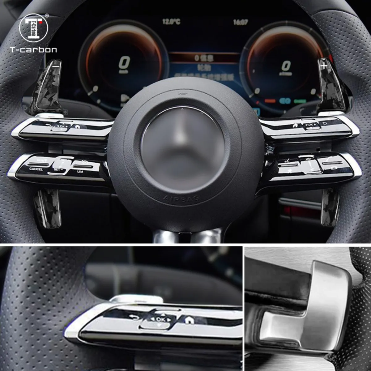 

Carbon Fiber Steering Wheel Shift Paddle Shifter For Mercedes Benz E220 E260 E300 E350 E450 Paddle Shift Accessories