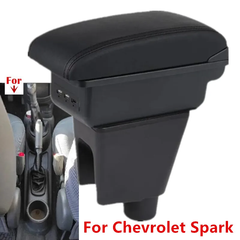 For Chevrolet Spark Armrest Box For Chevrolet Spark 3 III Aveo T200 Car Armrest Storage Box Interior Retrofit Car Accessories