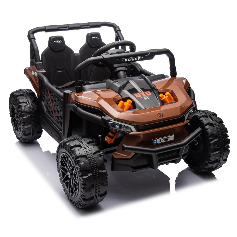 24V Kids Ride On UTV, giocattolo elettrico per bambini con telecomando per genitori, sospensione a quattro ruote, avvio basso, velocità regolabile, multimediale