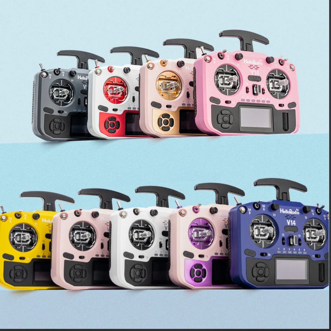 HelloRadioSky V14PRO & V14MAX مع مساعد صوت Hall Gimbal AI وهوائي T قابل للطي #1