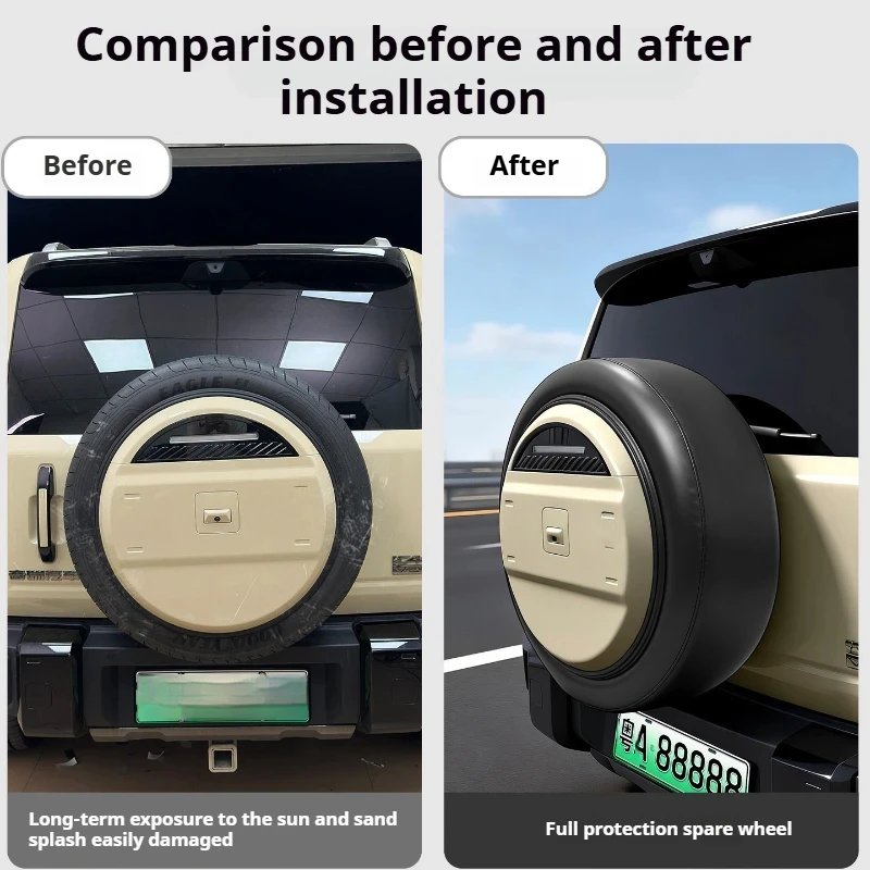 For Chery ICAUR iCAR V27 2026 Spare Tire Cover Thickened Rainproof Tire Protective Sleeve Accessories
