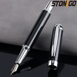 STONEGO-pluma estilográfica de Metal para negocios, suministros de escritura de oficina, escuela, conferencia, elegante, regalo