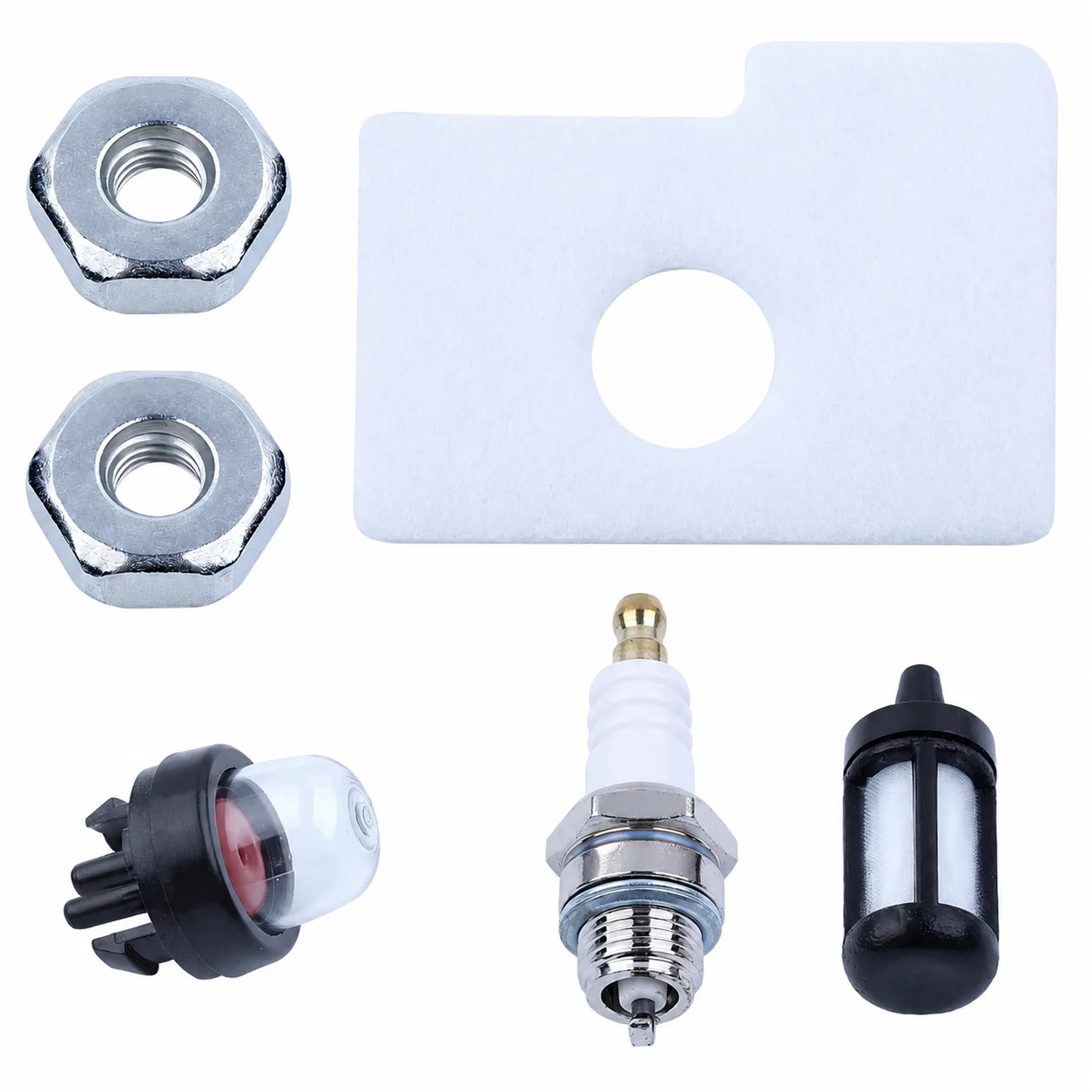 Tune Up Air Filter Fuel Filter Spark Plug Primer Bulb Bar Nuts Kit For Stihl 017 018 MS170 MS180 Replaces 11301240800 Chainsaw