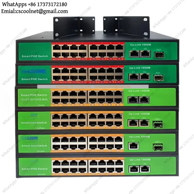 JS01 GB 48V PoE Switch 4 5 8 9 10 16 24 Port 8+2 Gigabit Ethernet