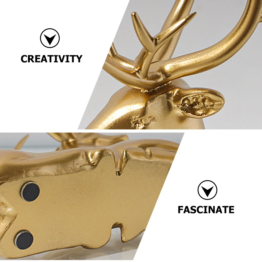 

2Pcs Resin Elk Craft Christmas Ornament Xmas Elk Statue Desktop Decor Xmas Decoration Supply Festival Gift Christmas Ornament