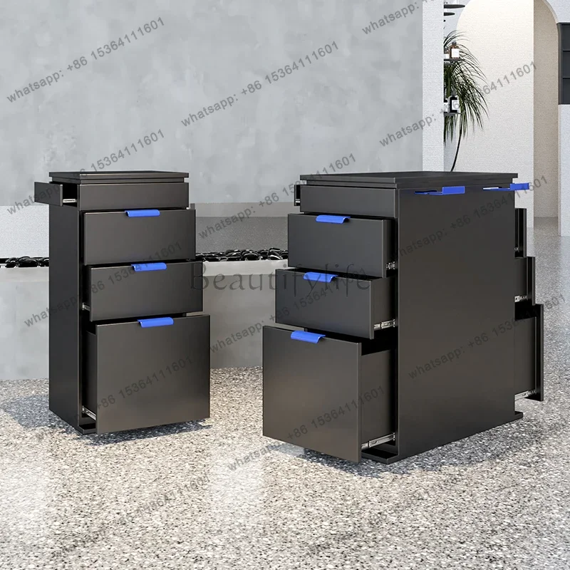 yj9 Barber Shop Tool Cabinet Hair Salon Storage Cabinet Beauty Salon Push-Pull Cabinet Hair Salon