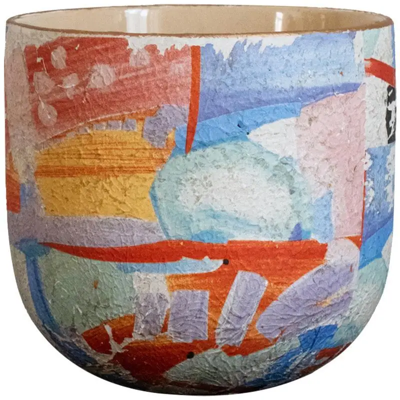 Fauvism Matisse Ceramic Planter, Creative Medium Art Flower Pot for Succulents Orchid Indoor Plant Decor