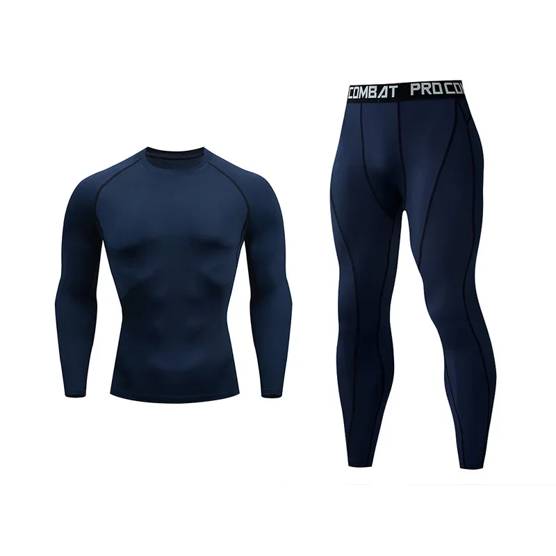 Men's Running Set Gym Slow Running Compression Fitness MMA Rashgard Men's Fast Drying Breathable Sports Wear