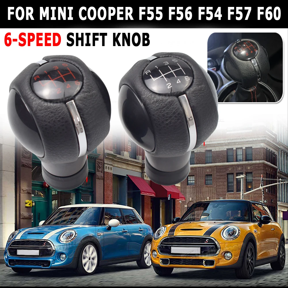 Gear Shift Knob Lever Shifter Handle Ball For Mini Cooper F54 Clubman F55 F56 F57 Convertible F60 Countryman Manual 6 Speed