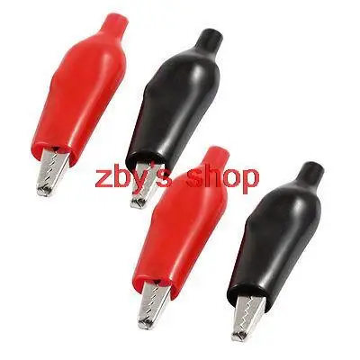 6x Insulating Plastic Covered Test Probe Alligator Clips Clamps 3.1