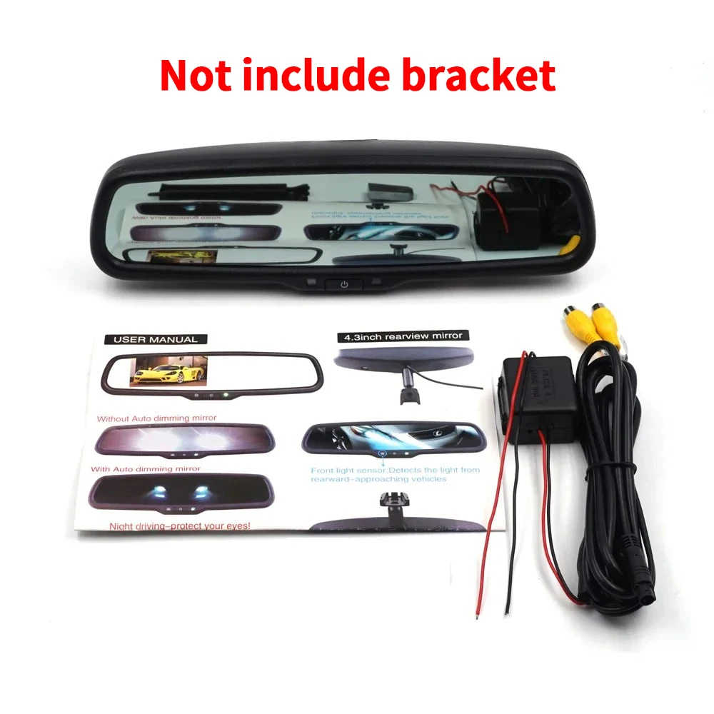 Carsanbo Car 4.3 Inch Mirror Screen Rear View Mirror HD Screen OEM Input Monitor Auto Dimming Front View Camera TFT LCD Monitor - Image 5