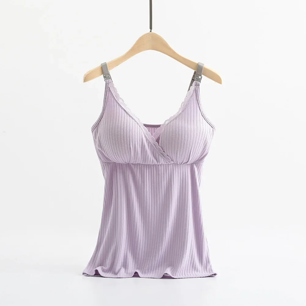 Katoenen Borstvoeding Vest Borstvoeding Jas Zwangere Vrouwen Sling Postpartum Bodem Shirt Dunne Borstvoeding Kleding