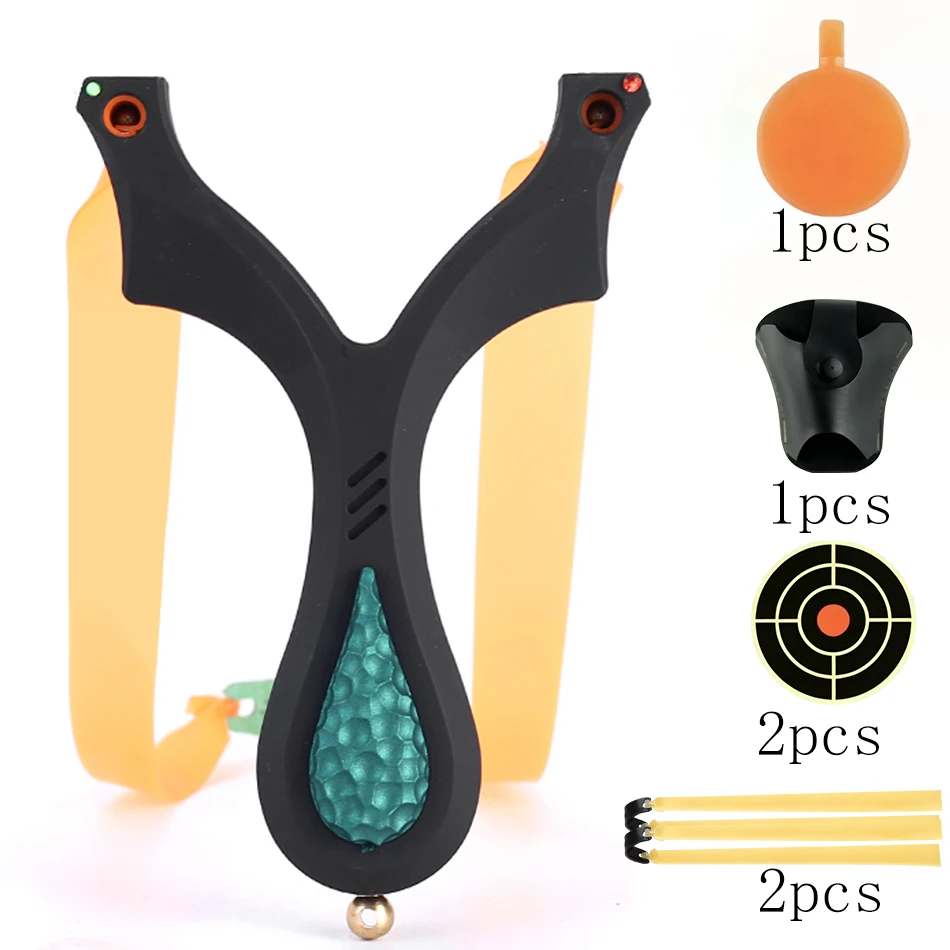 ABS Resin Heavy-Duty Slingshot, Lightweight Portable Catapult, Precision Hunting Shooting, Durable Outdoor Tool Set.