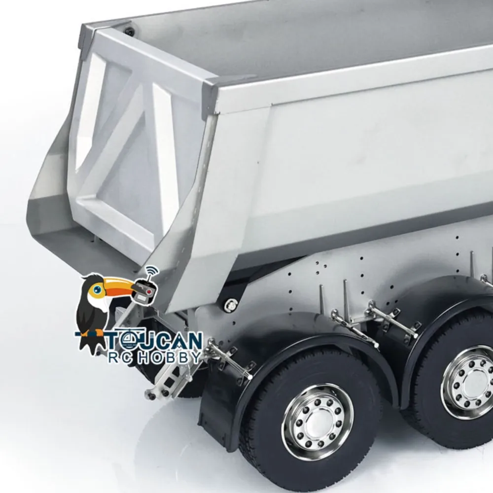 

1/14 металлические 3-осевые готовые гидравлические RC самосвал-прицеп, запасные части для игрушек, трактор с дистанционным управлением, грузовики, автомобили, автомобиль TH23565