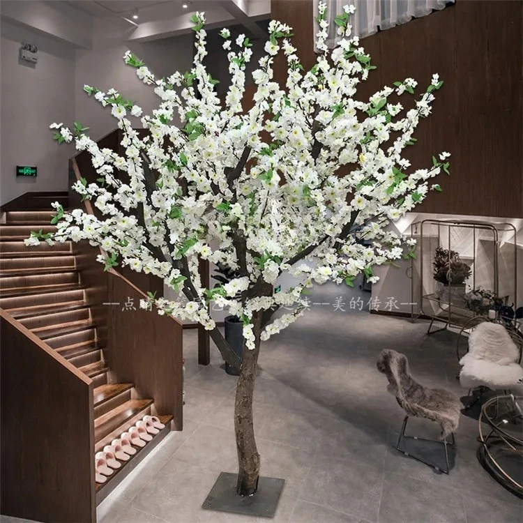 

Simulation Pear Flower Tree Large Decoration Shaped Tree Living Room Interior Cherry Blossom Happiness Fake Trees Hotel