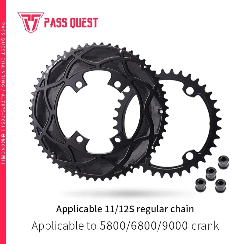

PASS QUEST 110BCD 4-болтовые 2 звездочки SL, коленчатый вал для шоссейного/путесного велосипеда для SHIMANO R5800/R6800/R9000 110BCD PWOER METER Spider