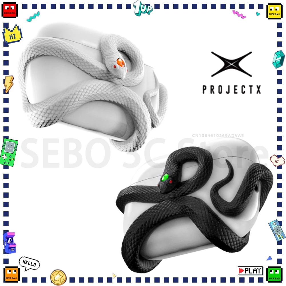 ProjectX Snake Series Earphone Cases Hard Shell Anti-Fall Earphone Case Original Creative Resin Earphone Cover For AirPods Pro 2