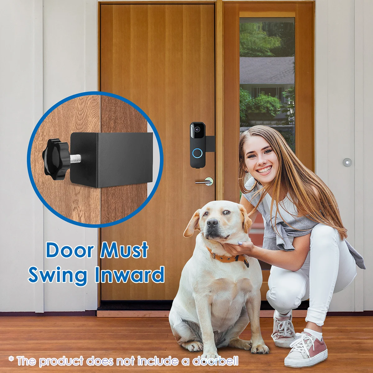 Doorbell Stand Anti-Theft Doorbell Mount Compatible with Blink Video Doorbell Password lock bracket Punch Free Doorbell Mounting