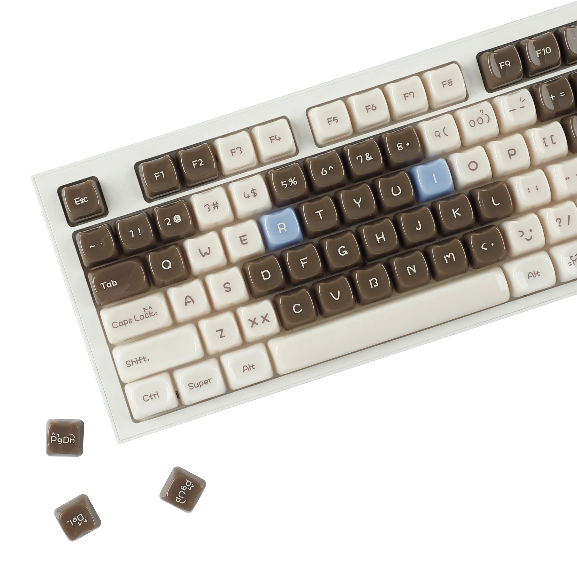YMDK 149 Keys Cute Pink Ragdoll Siamese Cat Top Print MAO Profile High Quality PC Material Keycaps for MX Mechanical Keyboard