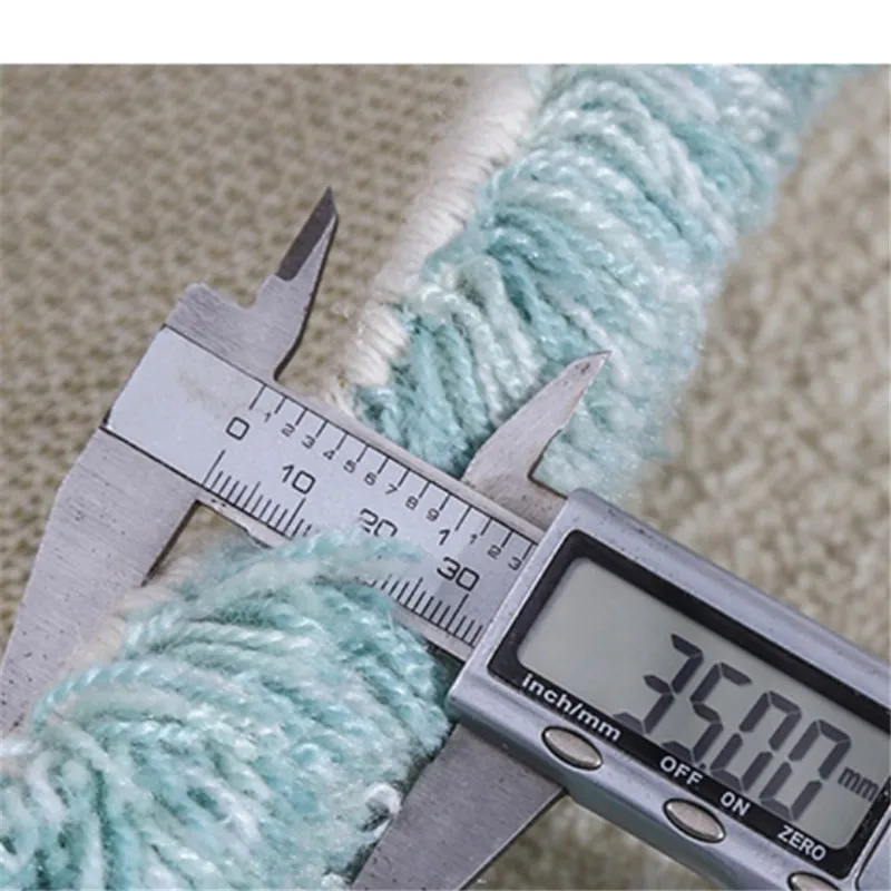 Tappeto fatto a mano con cuscino turchese e lana, coperta per sedia singola, camera da letto principale, soggiorno Villa di grado, blu e verde