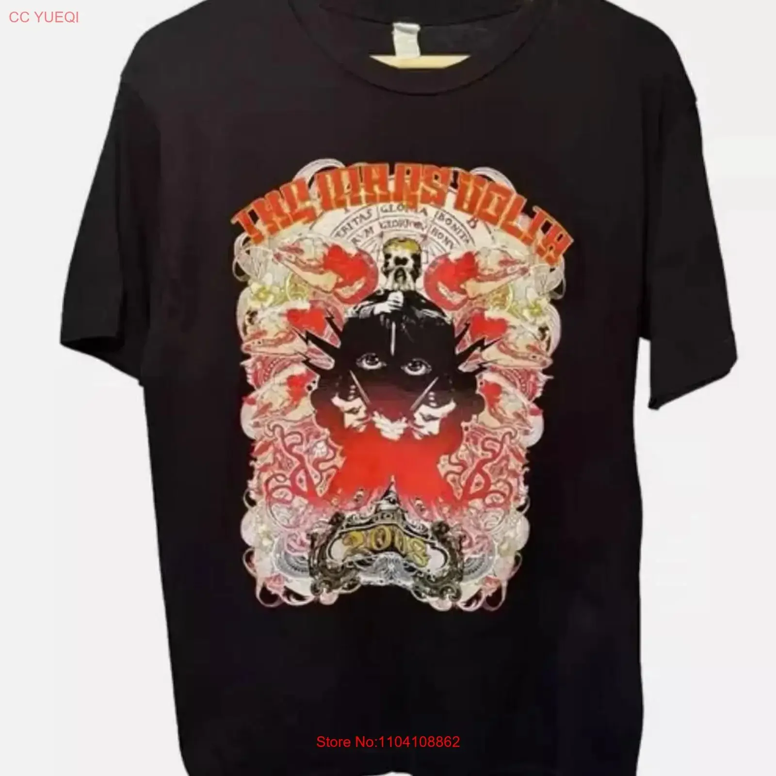 The Mars Volta Band Tour 2008 Reprinted T Shirt Full Size vintage Washed designer clothes Soft Stylish Casual Comfortable