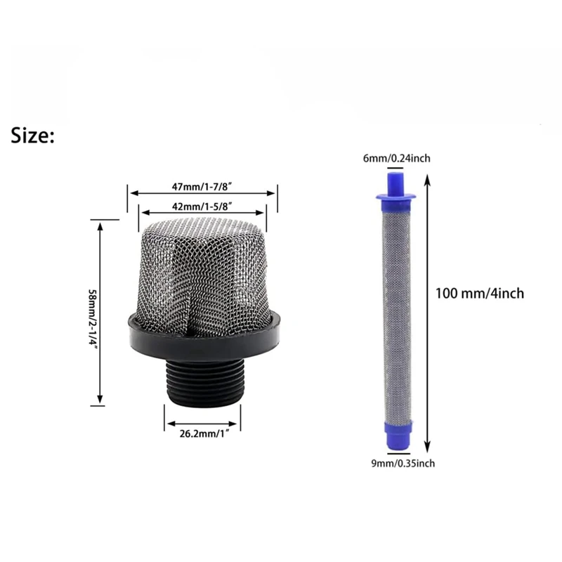 288716 Inlet Suction Strainer And 288749 Airless Paint Sprayer Machine Filter Combination Parts Fit For Airless Paint Sprayer