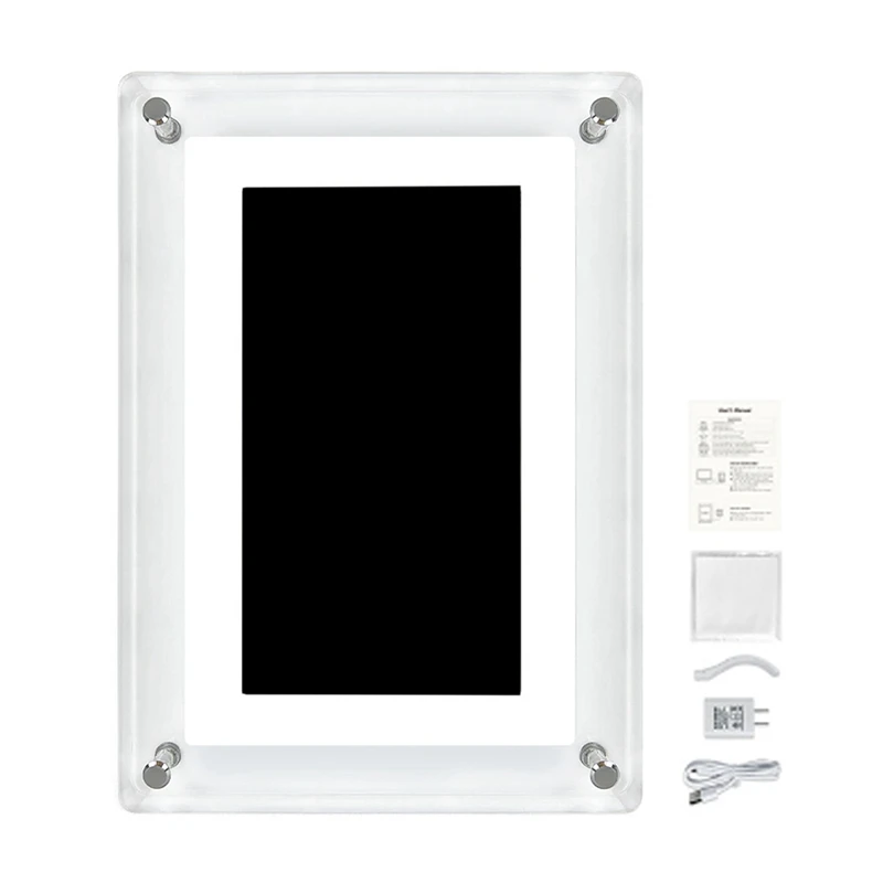 Digital Photo Frame Acrylic Digital Photo Frame 7 Inch 1500Mah IPS Screen 4Gb Memory Desktop Video Player