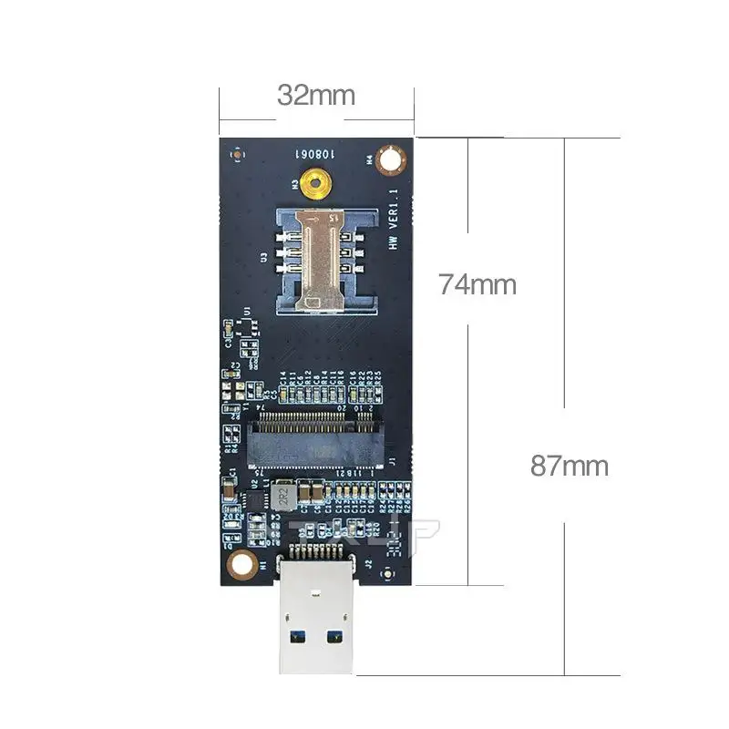 1 Set DW5821E M2-NGFF DW5811e DW5816E EM7455 L860-GL USB3.0 Expansion Card For 3G/ 4G/ 5G LTE Module M2 USB Adapter